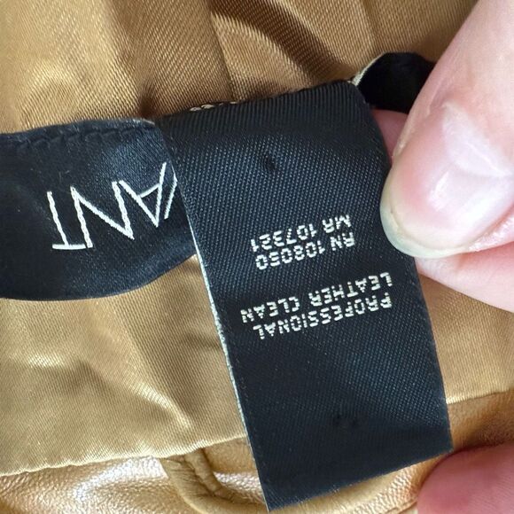 Lane Bryant Champagne Gold Shimmer 100% Leather Jacket Blazer 18 20 - Picture 10 of 10